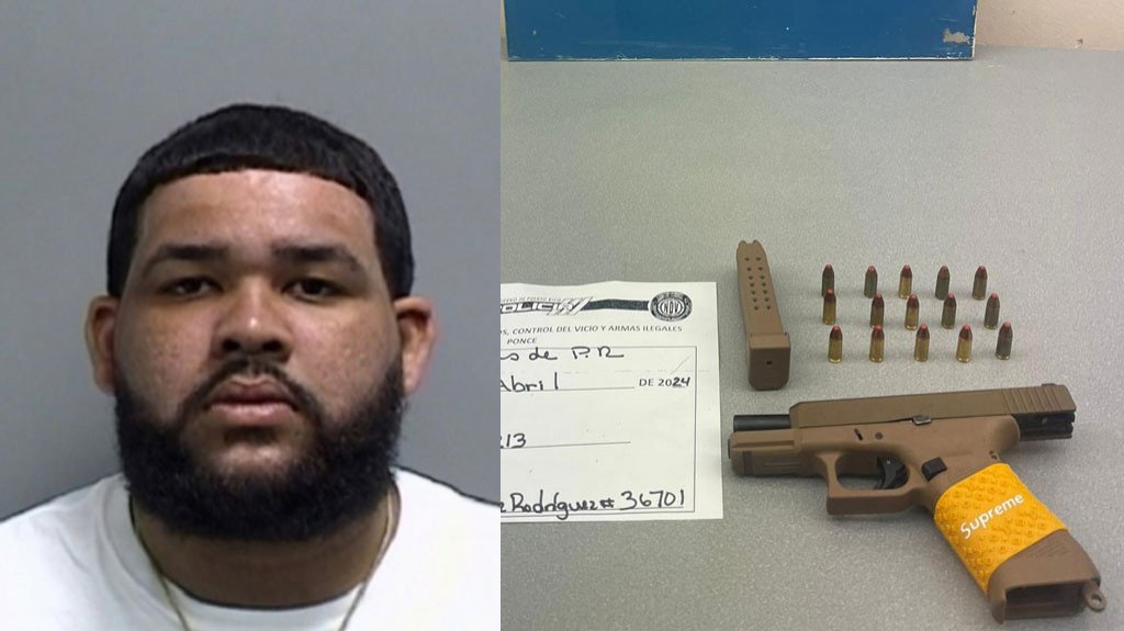  $1Mil de fianza a hombre arrestado con un arma de fuego en Ponce 