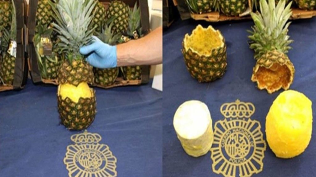  Video: Coca&iacute;na procedente de Costa Rica dentro de pi&ntilde;as naturales 