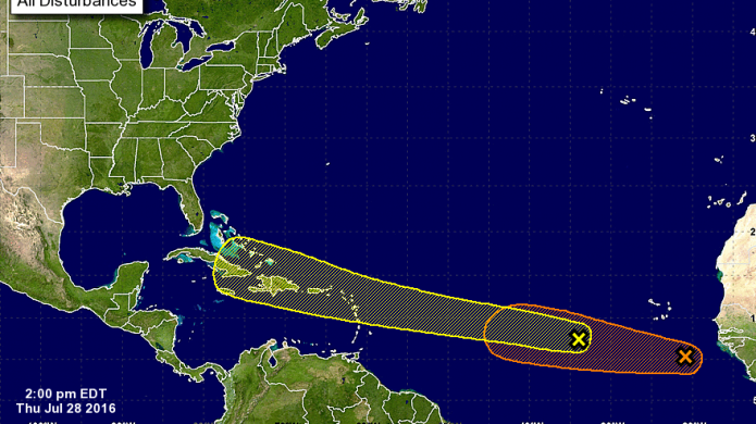 Alerta: Se activa el trÃ³pico,dos fenÃ³menos en direcciÃ³n al Caribe con potencial ciclÃ³nico...