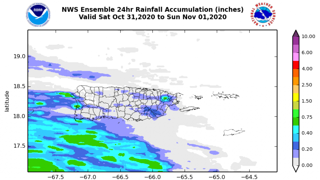  Aguaceros dispersos hacia el oeste de la Isla, esta tarde 