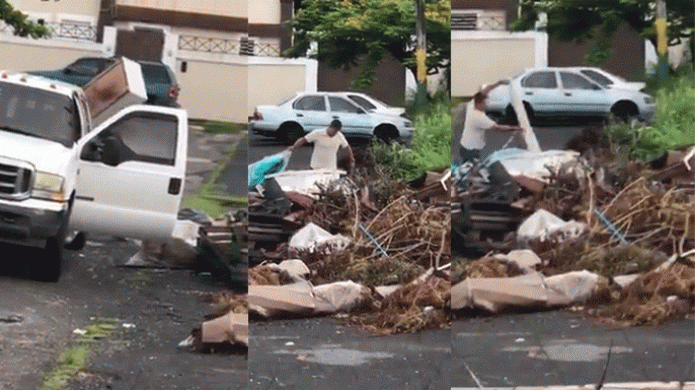 Video: Captan dos hombres arrojando basura en Toa Baja 