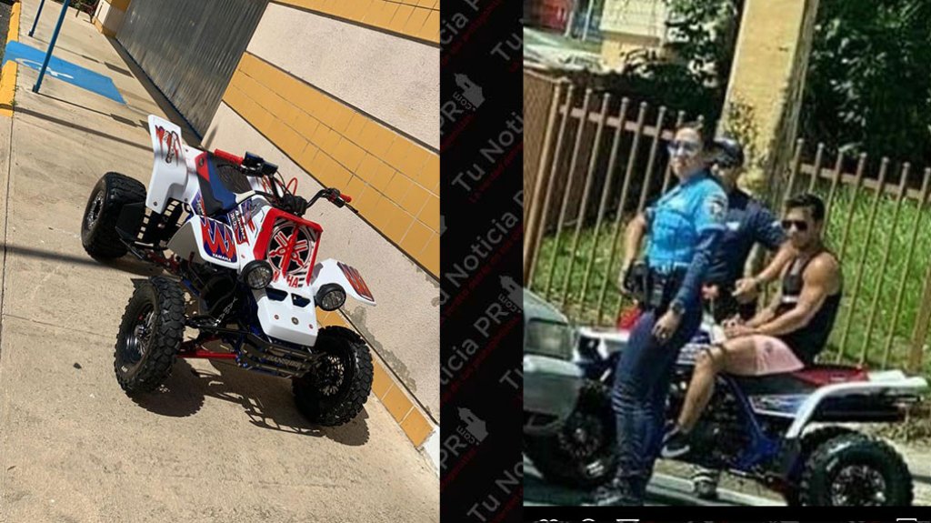  Foto del momento en que Tito el Bambino fue detenido por la Polic&iacute;a en un &ldquo;Four Track&rdquo; 
