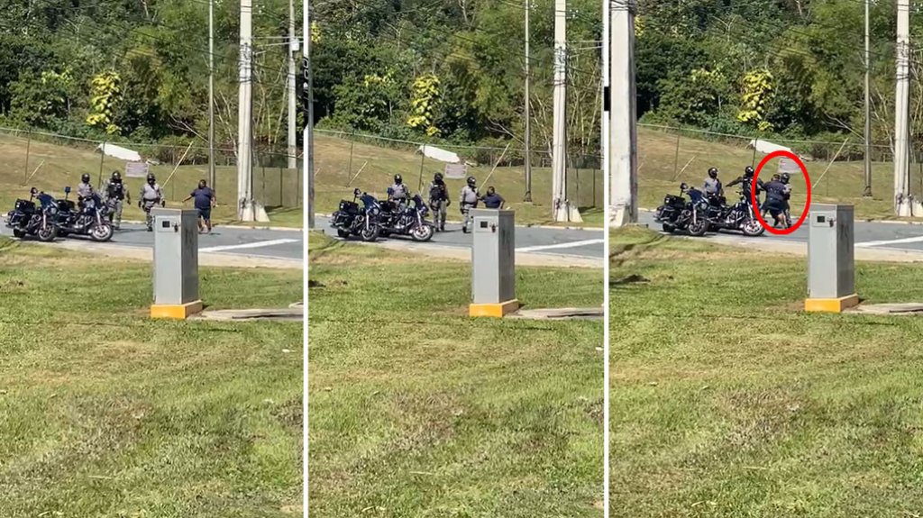  Video: Camionero se intenta pelear con polic&iacute;a de transito en la numero uno 
