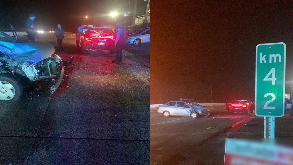  Conductor en Luquillo se lleva &ldquo;enreda&rdquo; una patrulla de la polic&iacute;a que estaba en el paseo 