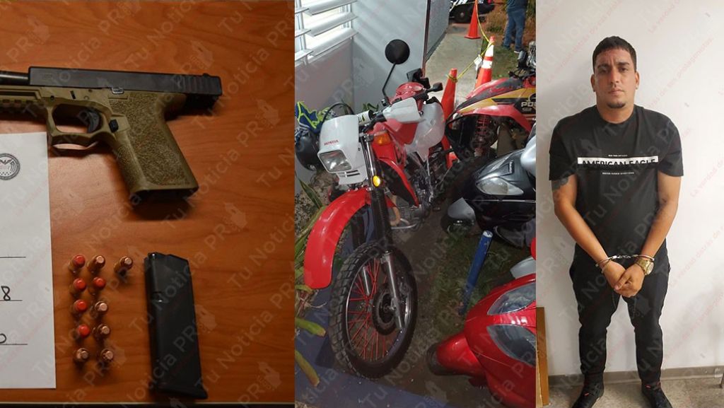  Andaba en un grupo de motoras &ldquo;Chinchorreando&rdquo; por Coamo, los &ldquo;pillaron&rdquo; a este le ocuparon una pistola ilegal 