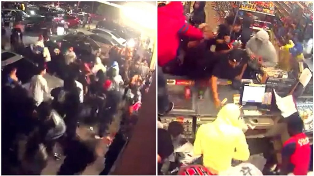  VIDEO: Multitud saquea tienda 7-Eleven en Los Ángeles 