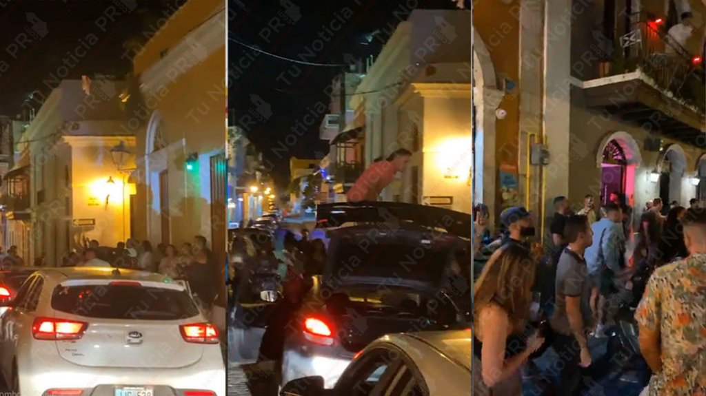  Video: Descontrol en Viejo San Juan, Turistas y locales cierran carretera con autos y el “Musicon” 