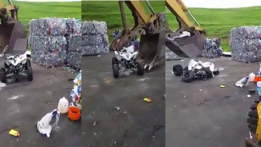  Video: As&iacute; destruyen un &ldquo;Four Track&rdquo; confiscado por la polic&iacute;a 