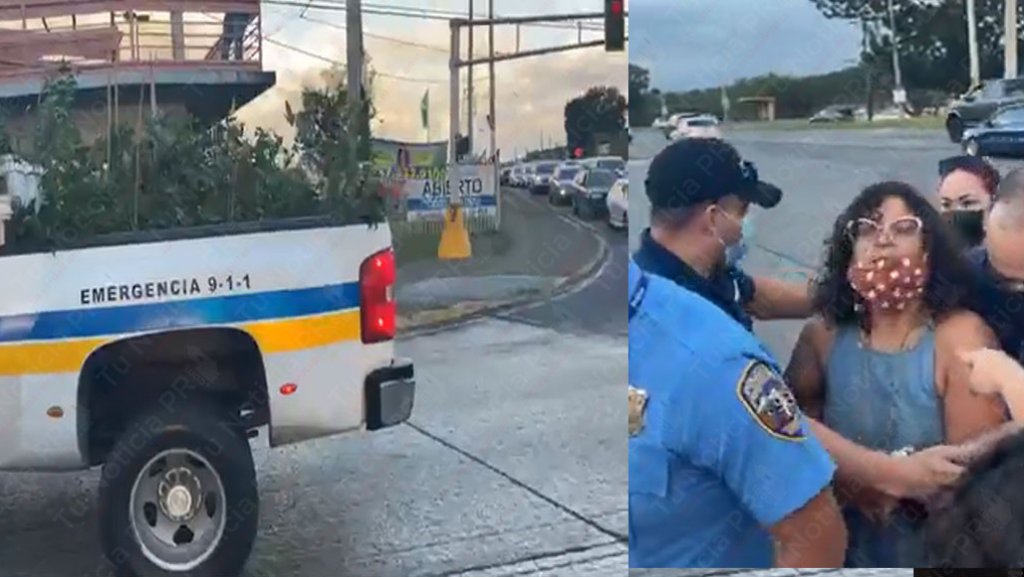  Video: Momento en que manifestantes en Mayag&uuml;ez intentan impedir el paso de patrullas con plantas de marihuana 