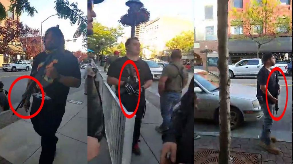  Video: Mas ciudadanos con pistola y armas largas para proteger sus negocios ante los v&aacute;ndalos 