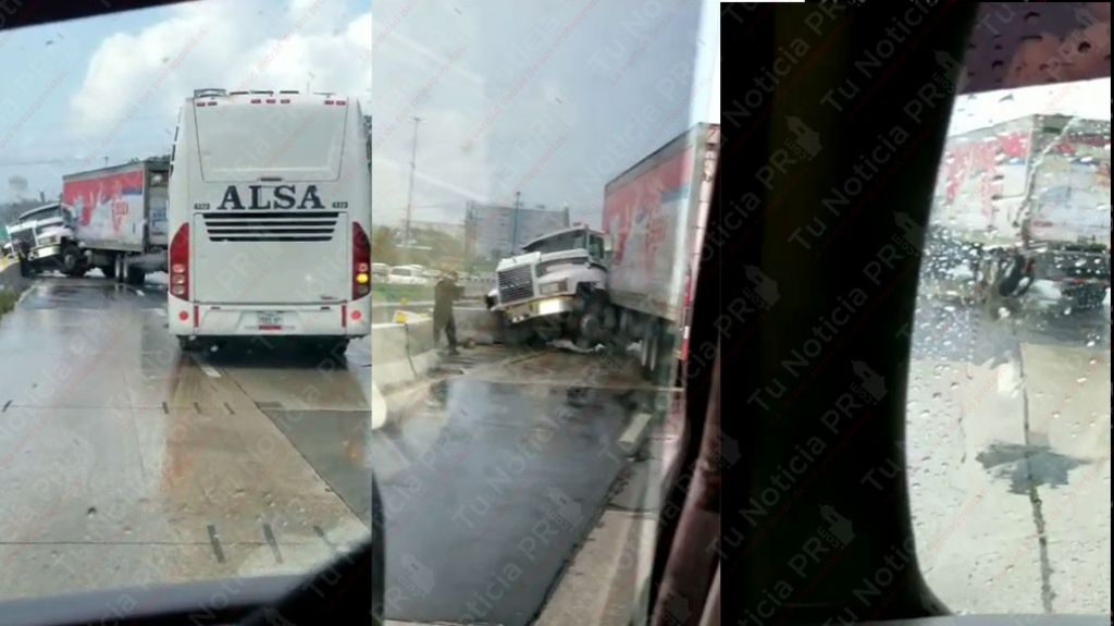  Video del accidente con cami&oacute;n de la Suiza que mantiene expreso 52 cerrado 