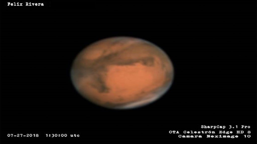  Captan acercamiento de Marte desde la isla 