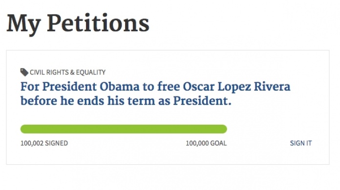 Logra las 100,000 firmas mÃ­nimas la peticiÃ³n que pide excarcelar a Oscar LÃ³pez Rivera