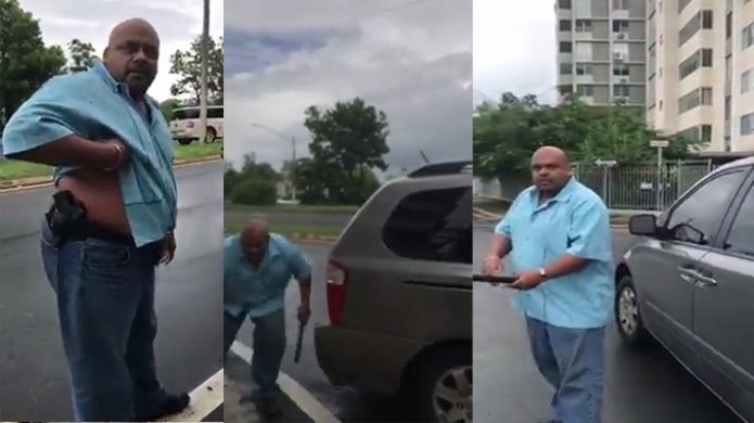 Video: PolicÃ­a estatal con "Part-time" de "Uber" enfrenta con roten en mano taxistas en la Baldorioty  