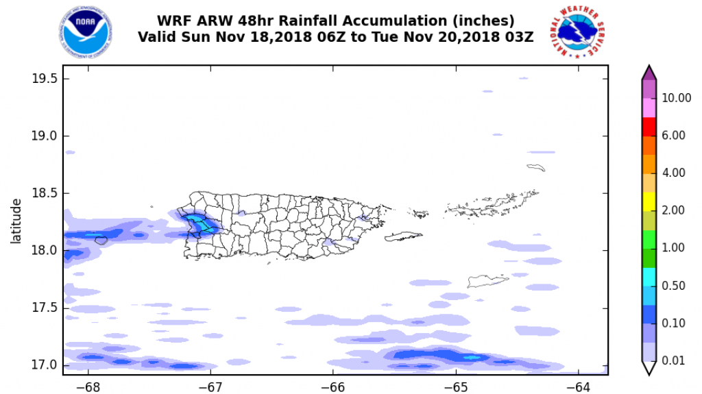  Mínima actividad de lluvia en los próximos días 