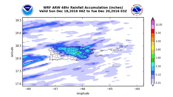 Fuerte brisa y aguaceros dispersos...
