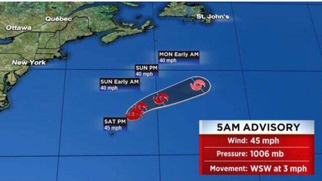 Se forma primera Tormenta Subtropical en el atlantico norte 
