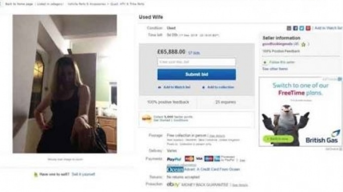 Hombre pone en venta a su esposa en Ebay "Mira hasta cuanto le ofrecieron"