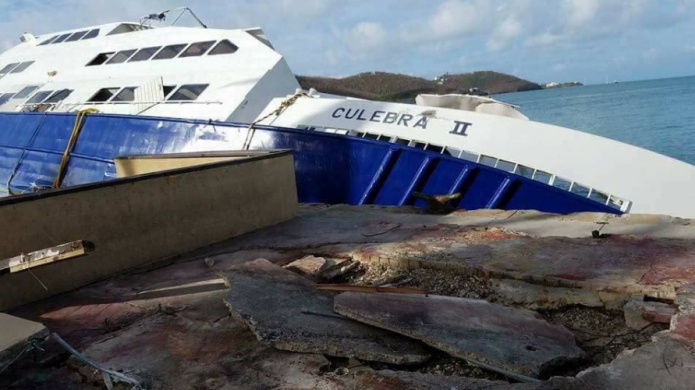 Lancha de Culebra echa cantos, ante paso de huracÃ¡n Irma por St. Thomas