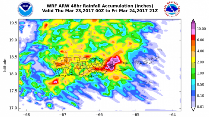 Alto potencial de lluvias e inundaciones menores. 