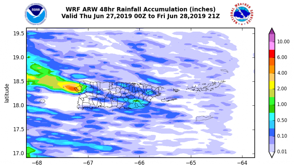  Aguaceros pasajeros hacia la mitad este del pa&iacute;s 