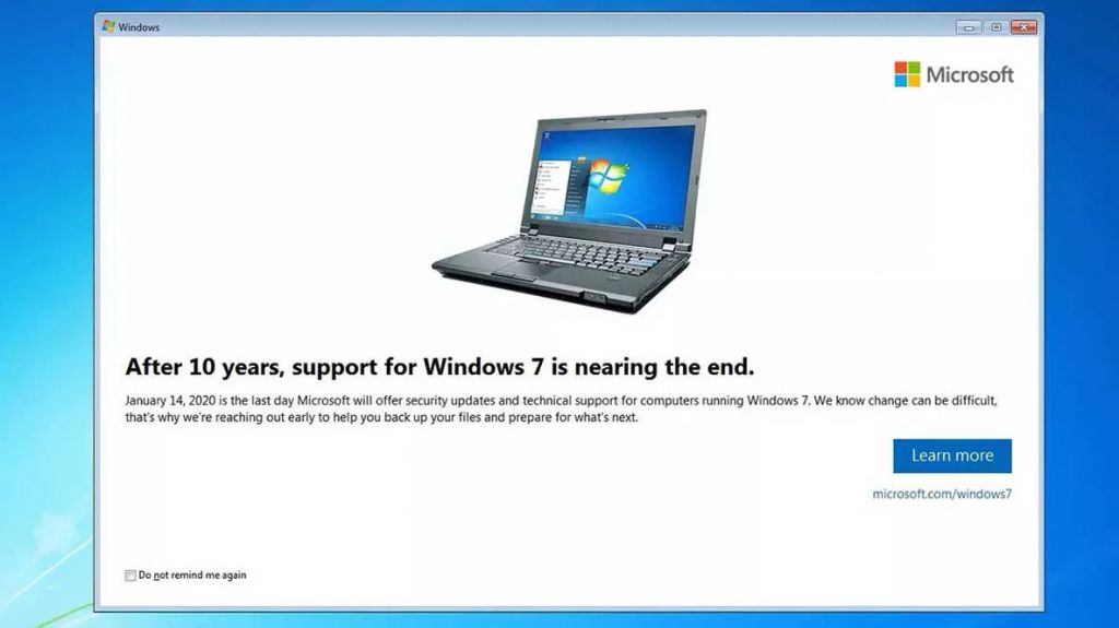 Windows 7 vuelve a alertar para que actualices a Windows 10 