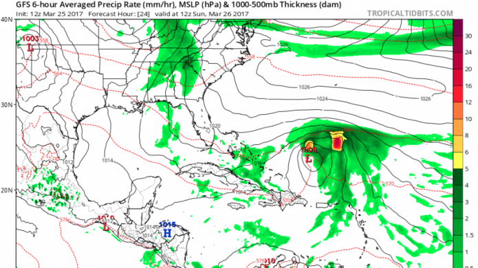 Posible desarrollo de baja presiÃ³n al norte de Puerto Rico.
