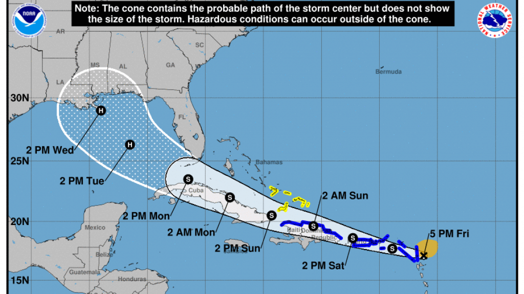  [Boletín 5:00 p.m.] Laura en ruta a nuestra zona, ya se producen algunas lluvias 