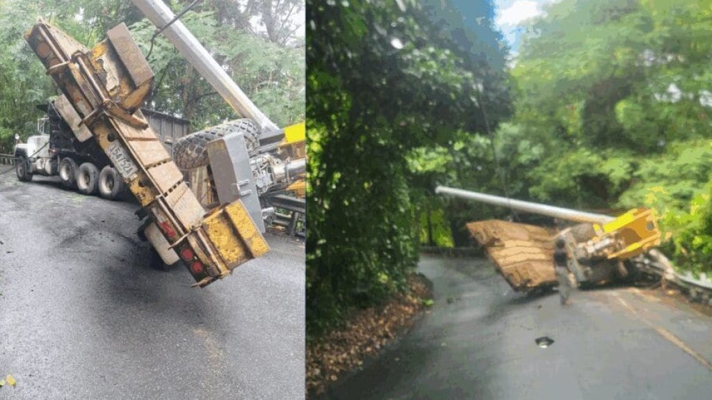  Cerrada la PR-175 en Carra&iacute;zo, Trujillo Alto, por cami&oacute;n volcado y tendido el&eacute;ctrico en la v&iacute;a 