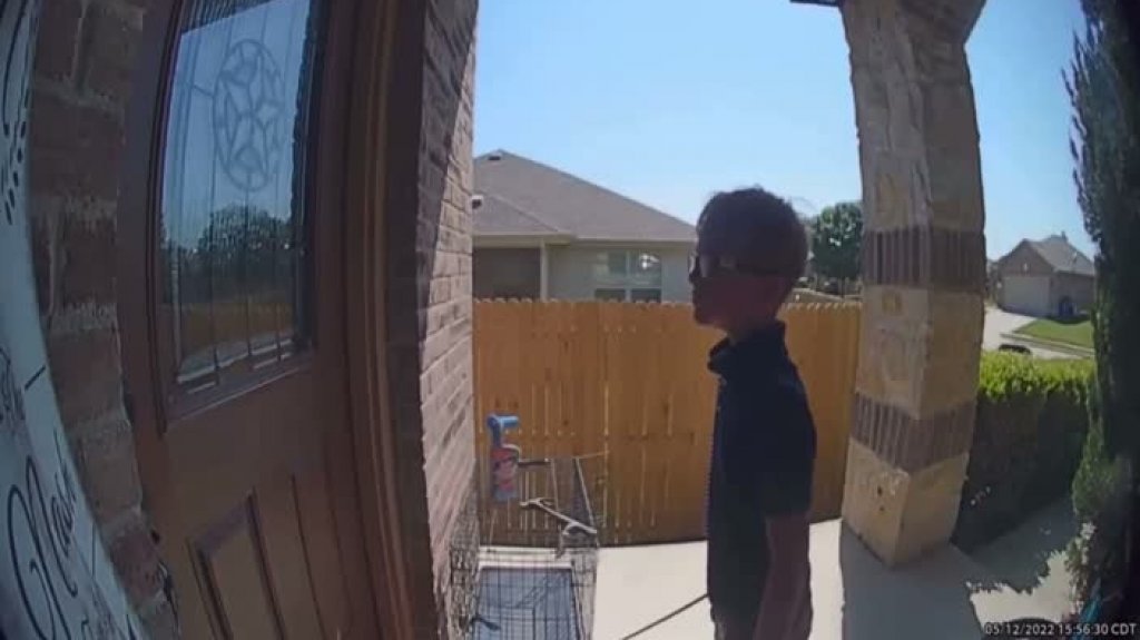  En video niño llega a casa de familia negra a amenazarlos con un látigo 