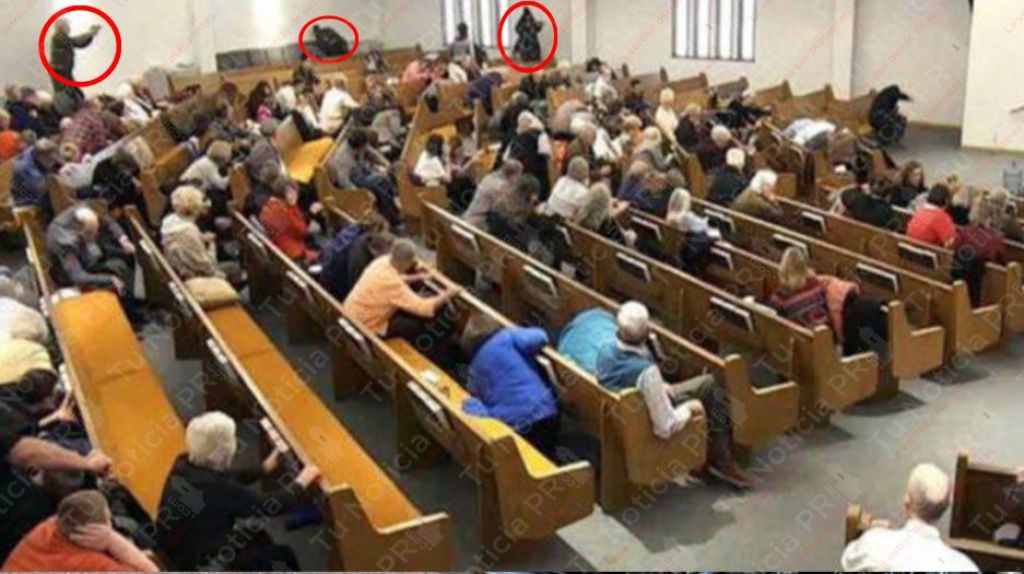 Video: Momento en que feligreses armados detienen a un hombre que comenz&oacute; un tiroteo esta ma&ntilde;ana en una iglesia de Texas 