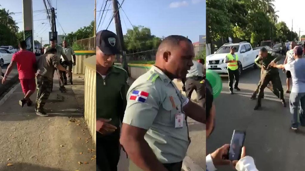  Video: A cantazo limpio ciudadanos y polic&iacute;as Dominicanos 