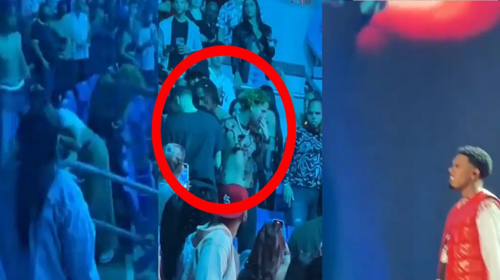  Vidoe: Myke Towers manda sacar varias parejas que peleaban en su concierto 