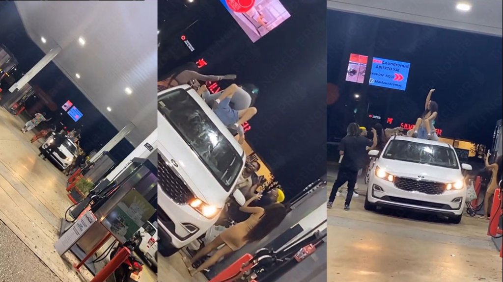  Video Viral: Turistas perrean sobre la capota de un auto en una gasolinera de Bayamón 