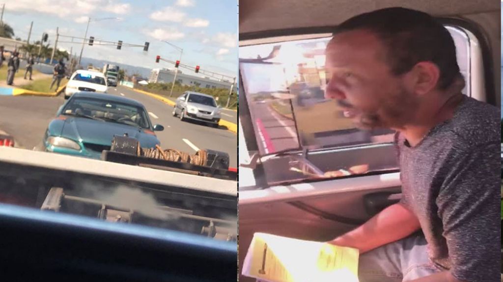  Gruero publica video de un conductor al que recogi&oacute; hoy porque lo pararon por la tablilla impar 
