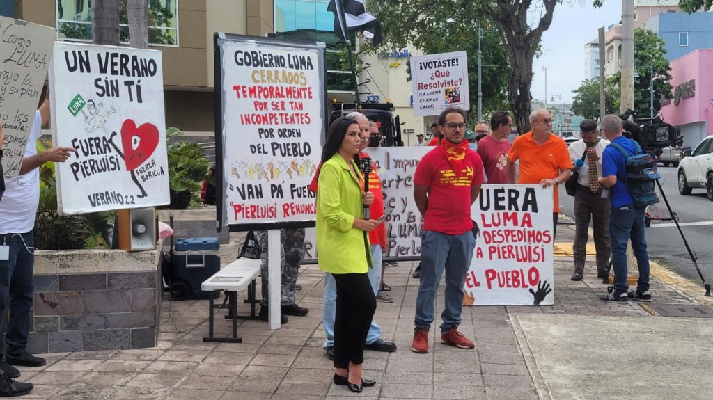  Exige cancelación de contrato con LUMA Energy la organización Trabajadores y Estudiantes Comunistas por el Cambio Social 