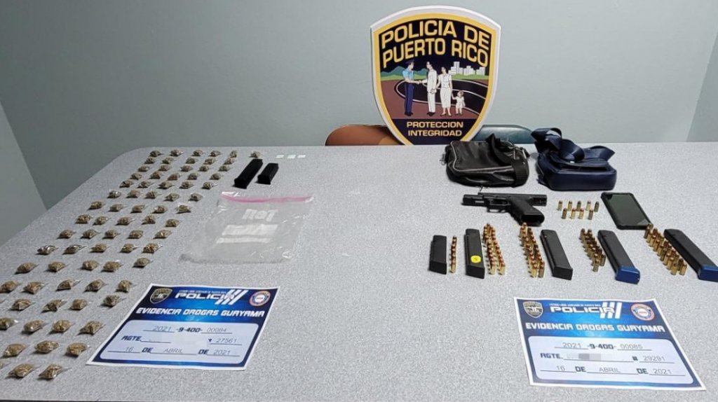  Dos arrestados con armas y drogas en intervenci&oacute;n de Guayama 