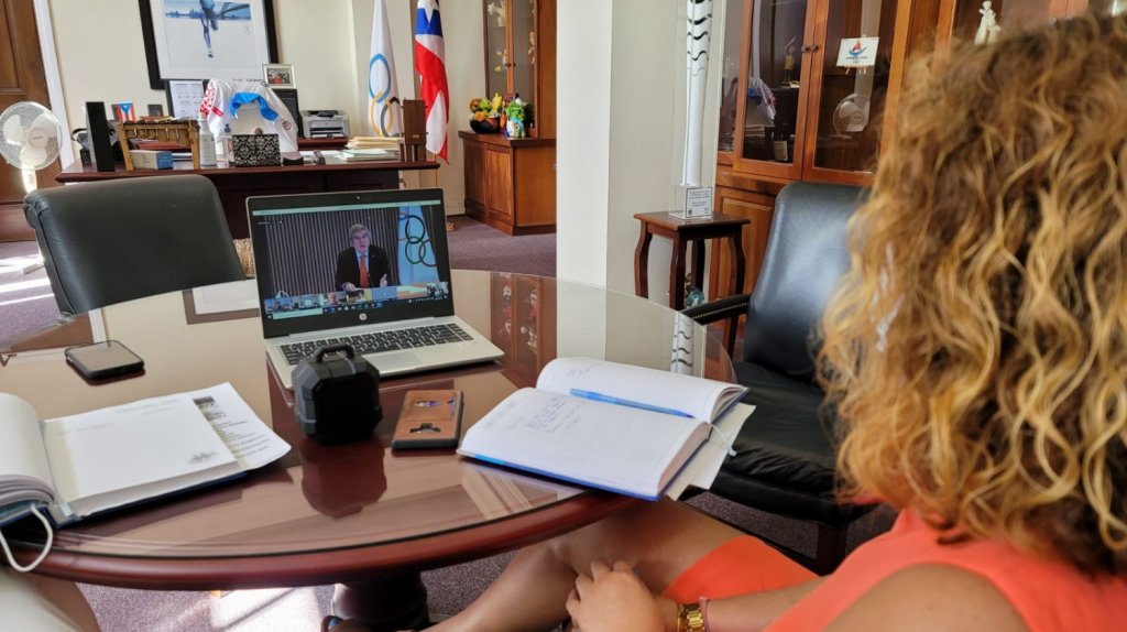  Presidenta del Copur anima a sus atletas camino a Tokio 