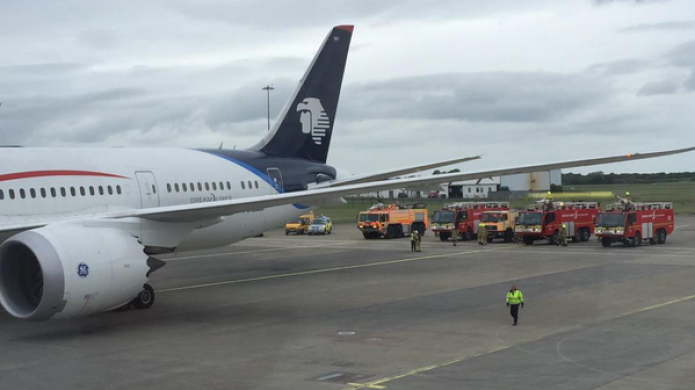 Un aviÃ³n de AeromÃ©xico es desviado a Irlanda por un incendio en una bodega de carga