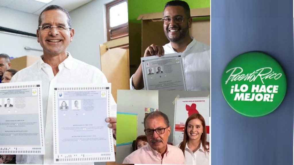  Sin luz y con problema con la máquina votan los aspirantes a la gobernación del PNP y el PPD 