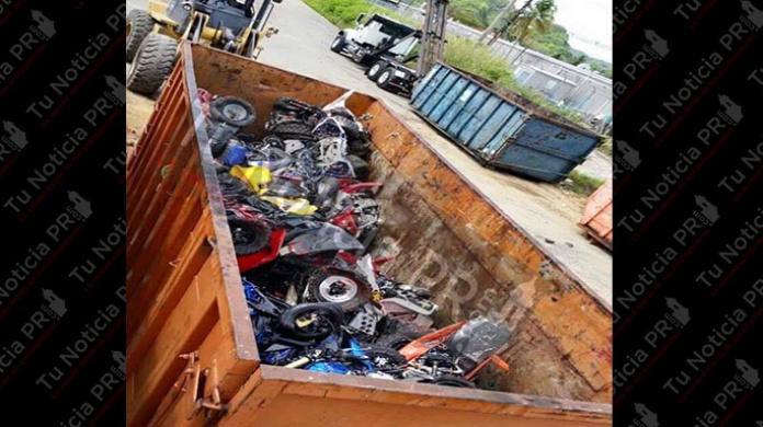 "Aplastados" asÃ­ terminan decenas de "Four Track" Ocupados por la policÃ­a 