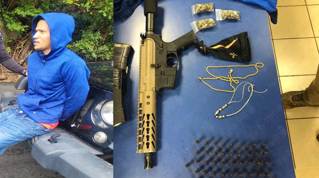  Municipales de Manat&iacute; arrestan a un hombre con un rifle y marihuana 