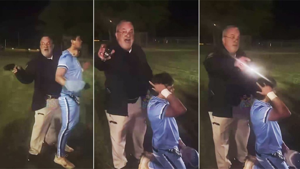  Video: Polic&iacute;a escolar le mete en la cabeza con una pistola el&eacute;ctrica a estudiante atleta en pleno juego de b&eacute;isbol 