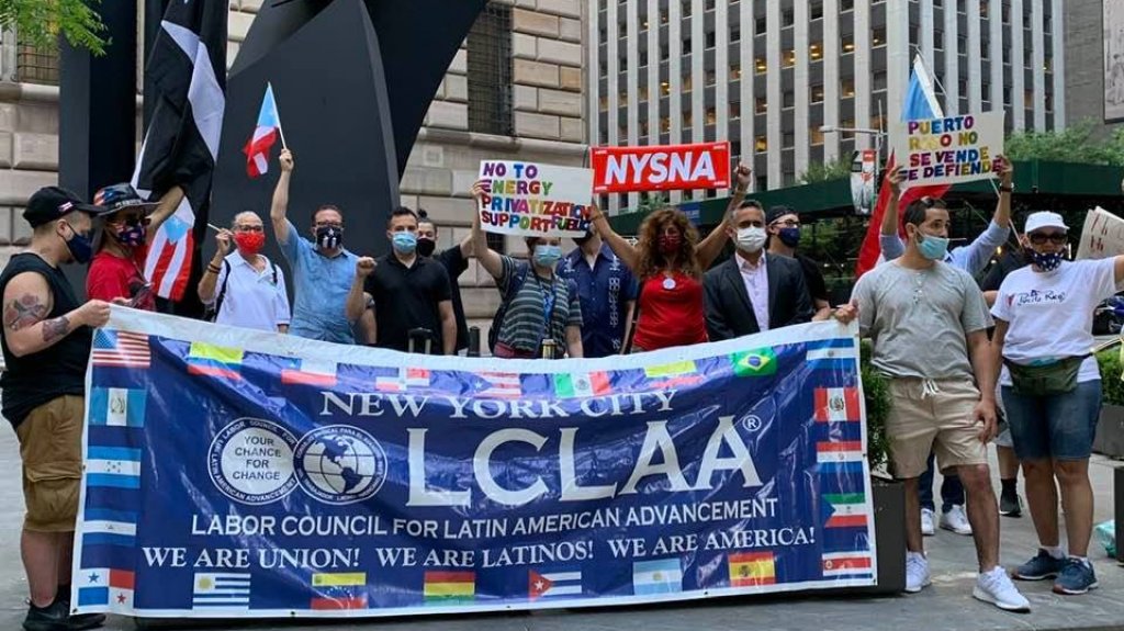  Reclaman en Boston y Nueva York cancelaci&oacute;n contrato de LUMA Energy en solidaridad con la Utier 