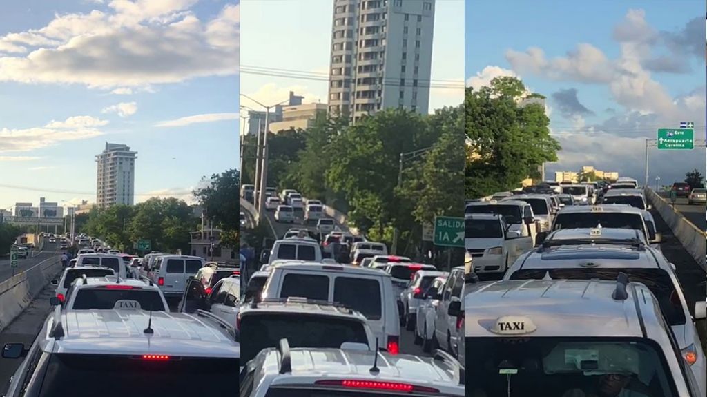  Video: Mega tap&oacute;n en la Baldorioty en direcci&oacute;n a San Juan por protesta de Taxistas 