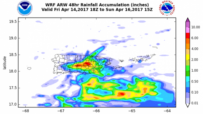 ContinÃºa en vigor una vigilancia de inundaciones para las islas, hasta el domingo.