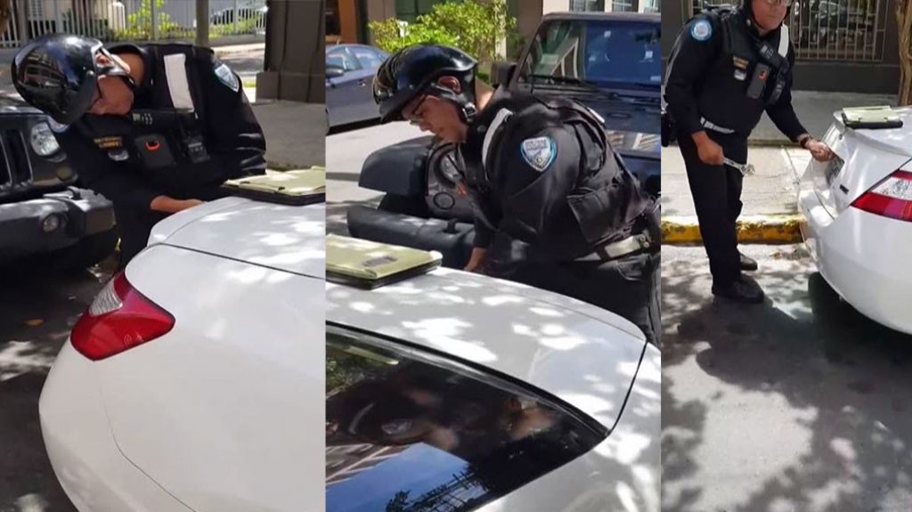  Video: Un irresponsable que sale sin marbete en San Juan y trata de intimidar a un polic&iacute;a, grab&aacute;ndolo 