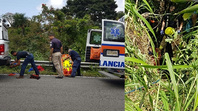 Fotos: Ciudadanos y autoridades rescatan 2 mujeres y un hombre que cayeron por precipicio en Yabucoa 