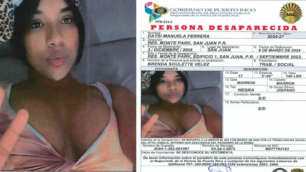  Reportan a una joven de 17a&ntilde;os desaparecida en San Juan 