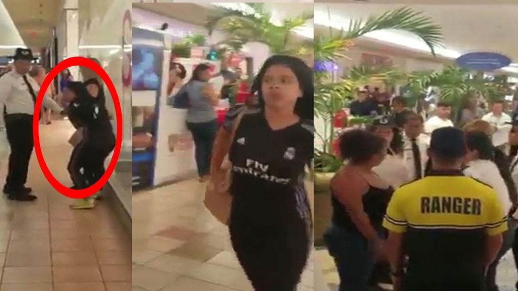  En video momento que &ldquo;Pillan&rdquo; mujeres "robando" ropa en Plaza Las Am&eacute;ricas 
